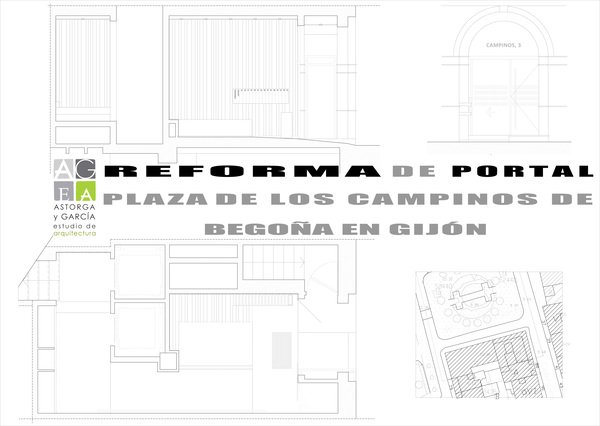 Reforma portal Plaza Campinos Begoña Gijón