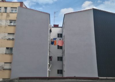 Rehabilitación de fachadas de patio interior y fachadas traseras de edificio de viviendas calle José Martí 15, Gijón (Asturias)