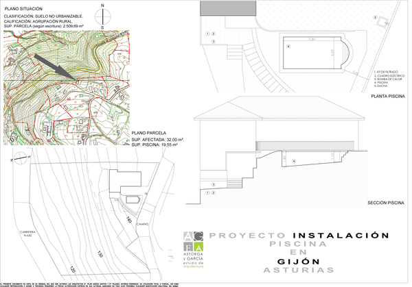 Proyecto instalación de piscina, Gijón (Asturias)